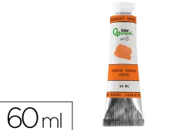 Peinture gouache tempera liderpapel tube en aluminium de 60 ml coloris orange