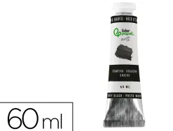 Peinture gouache tempera liderpapel tube en aluminium de 60 ml coloris noir d ivoire