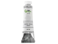 Peinture gouache tempera liderpapel tube en aluminium de 60 ml coloris blanc titane