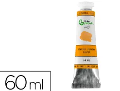 Peinture gouache tempera liderpapel tube en aluminium de 60 ml coloris jaune orange