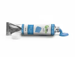 Peinture gouache tempera liderpapel tube en aluminium de 60 ml coloris bleu cyan