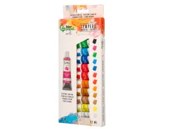 Peinture gouache tempera liderpapel boite de 12 tubes en aluminium de 12 ml coloris assortis