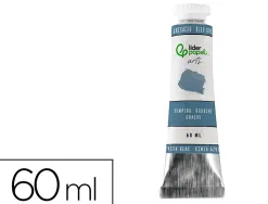 Peinture gouache tempera liderpapel tube en aluminium de 60 ml coloris bleu grisatre