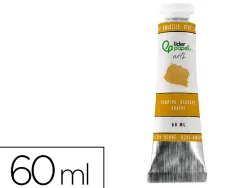 Peinture gouache tempera liderpapel tube en aluminium de 60 ml coloris ocre jaune