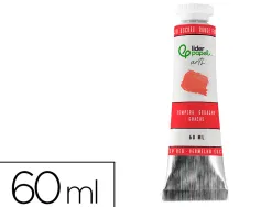 Peinture gouache tempera liderpapel tube en aluminium de 60 ml coloris rouge fonc