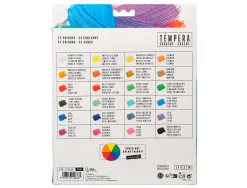 Peinture gouache tempera liderpapel boite de 24 tubes en aluminium de 12 ml coloris assortis