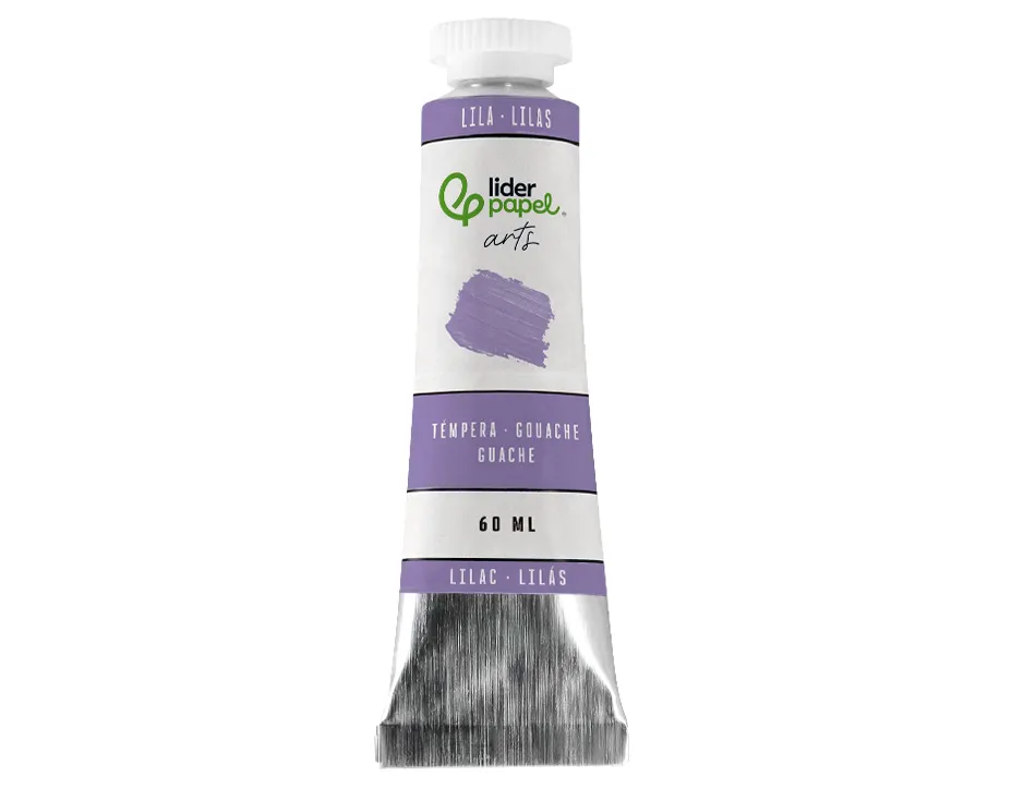 Peinture gouache tempera liderpapel tube en aluminium de 60 ml coloris lilas