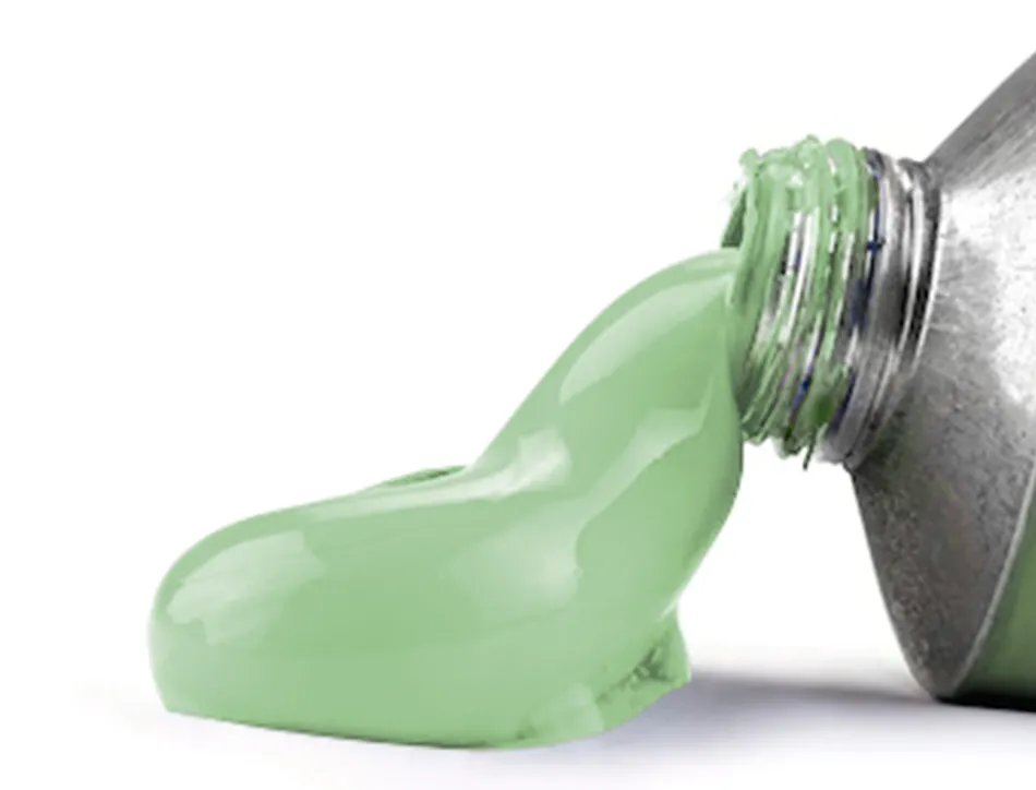 Peinture gouache tempera liderpapel tube en aluminium de 60 ml coloris vert menthe