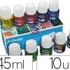 Peinture textile pébéo sétacolor tissus clairs couleurs assorties mates boîte 10 pots 45ml