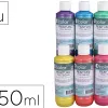 Peinture tissu o'color 250ml coloris nacres assortis coffret polypro 6 unites