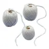 Pelote coton blanc tresse graine creative 1mm 100g