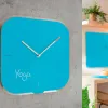 Pendule leitz cosy horloge mural analogique coloris bleu