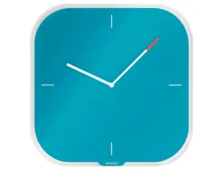 Pendule leitz cosy horloge mural analogique coloris bleu