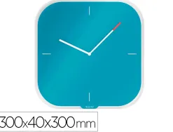 Pendule leitz cosy horloge mural analogique coloris bleu