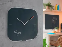Pendule leitz cosy horloge mural analogique coloris gris
