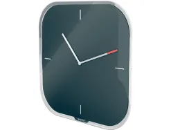 Pendule leitz cosy horloge mural analogique coloris gris