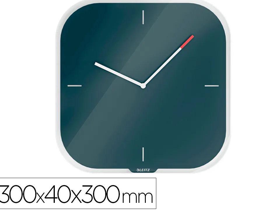 Pendule leitz cosy horloge mural analogique coloris gris