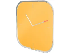 Pendule leitz cosy horloge mural analogique coloris jaune
