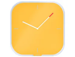 Pendule leitz cosy horloge mural analogique coloris jaune