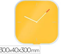 Pendule leitz cosy horloge mural analogique coloris jaune