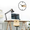 Pendule unilux circle diam. 42cm coloris noir/bambou