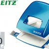 Perforateur leitz métal capacité perforation 30f 2 trous coloris bleu 107x100x137mm