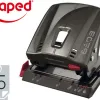 Perforateur maped advanced métal a6303 entraxe 80mm capacité perforation 35 feuilles 2 trous gris foncé 142x77x126mm