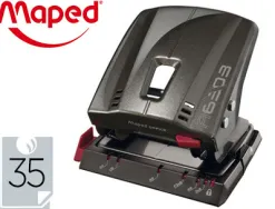 Perforateur maped advanced métal a6303 entraxe 80mm capacité perforation 35 feuilles 2 trous gris foncé 142x77x126mm