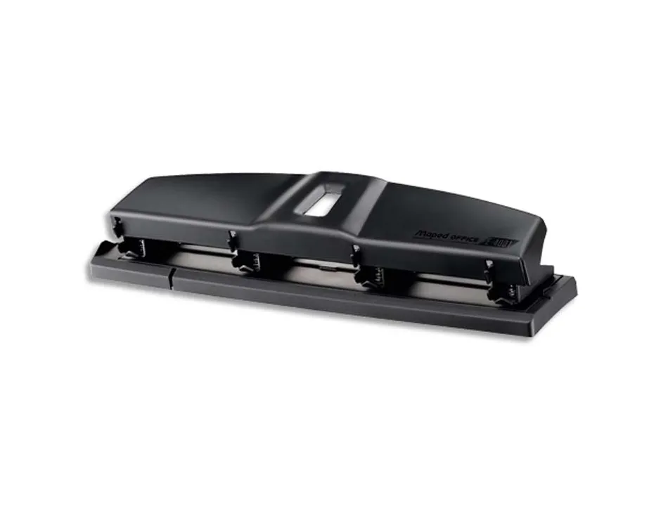 Perforateur maped essentials e4001 métal capacité perforation 10/12 feuilles 4 trous coloris noir 48x67x318mm