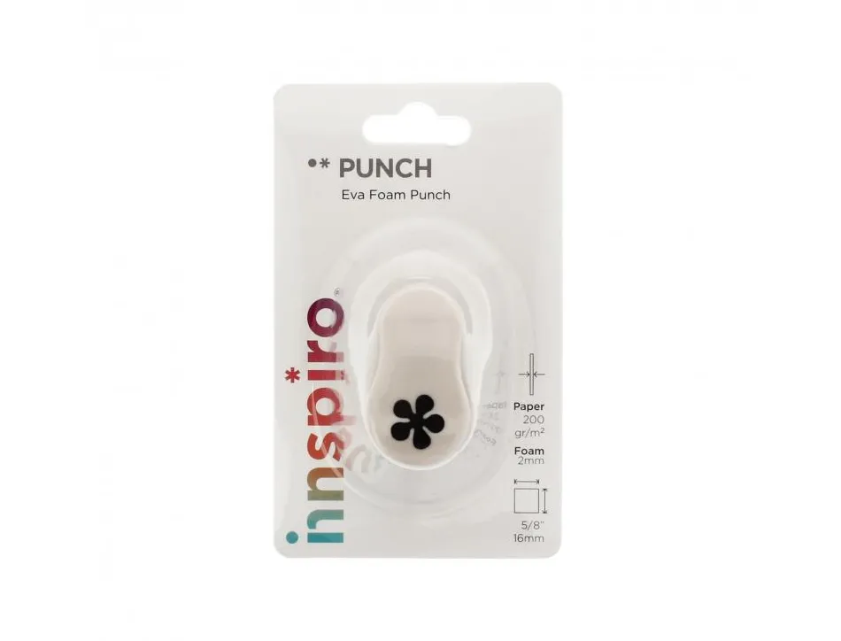 Perforateur mini innspiro fleur perfore feutrine mousse caoutchouc 2mm max papier 120/200g bristol decoupe 15 a