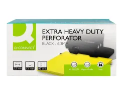Perforateur q-connect capacité perforation 65f 2 trous usage intensif coloris noir 220x110mm