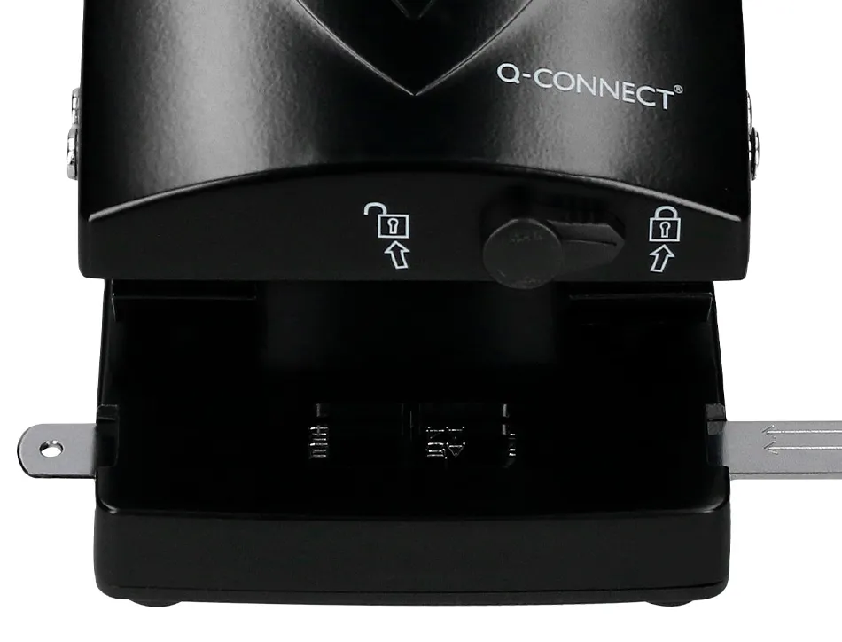 Perforateur q-connect capacité perforation 65f 2 trous usage intensif coloris noir 220x110mm