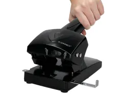 Perforateur q-connect capacité perforation 65f 2 trous usage intensif coloris noir 220x110mm
