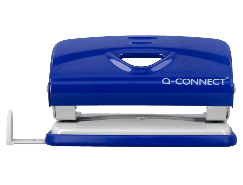 Perforateur q-connect kf14215 2 trous ouverture 1mm capacite 10 feuilles coloris bleu
