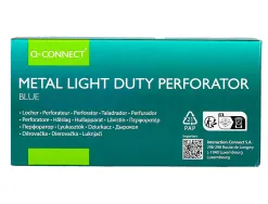 Perforateur q-connect kf14215 2 trous ouverture 1mm capacite 10 feuilles coloris bleu