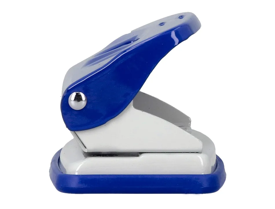 Perforateur q-connect kf14215 2 trous ouverture 1mm capacite 10 feuilles coloris bleu