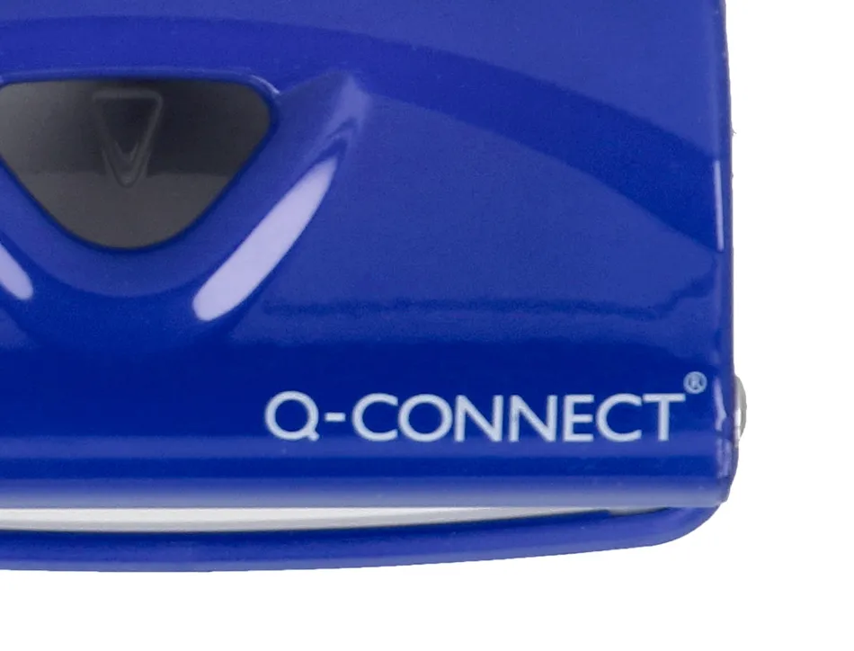 Perforateur q-connect kf14215 2 trous ouverture 1mm capacite 10 feuilles coloris bleu