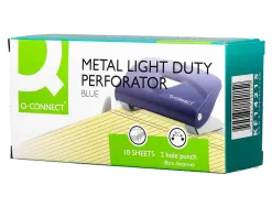 Perforateur q-connect kf14215 2 trous ouverture 1mm capacite 10 feuilles coloris bleu