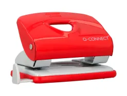 Perforateur q-connect kf14219 2 trous ouverture 2mm capacite 20 feuilles coloris rouge