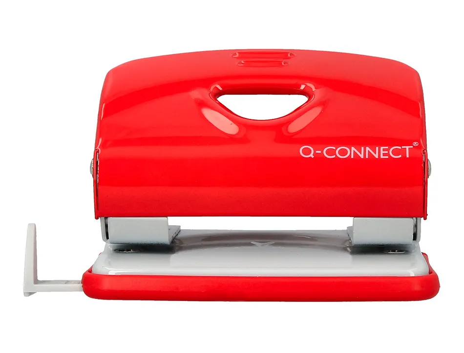 Perforateur q-connect kf14219 2 trous ouverture 2mm capacite 20 feuilles coloris rouge
