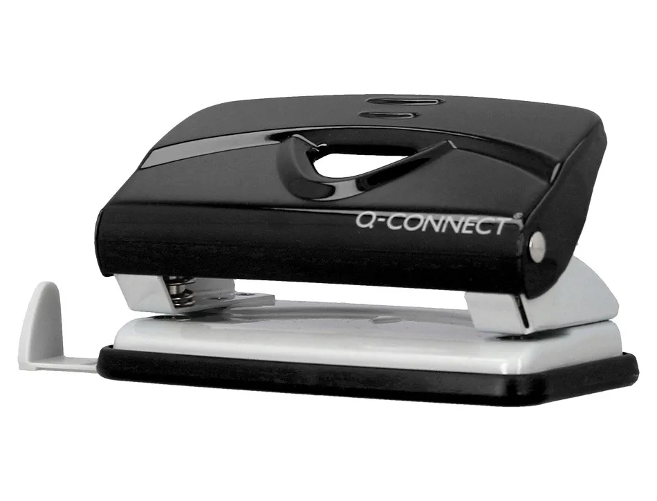Perforateur q-connect kf14214 2 trous ouverture 1mm capacite 10 feuilles coloris noir