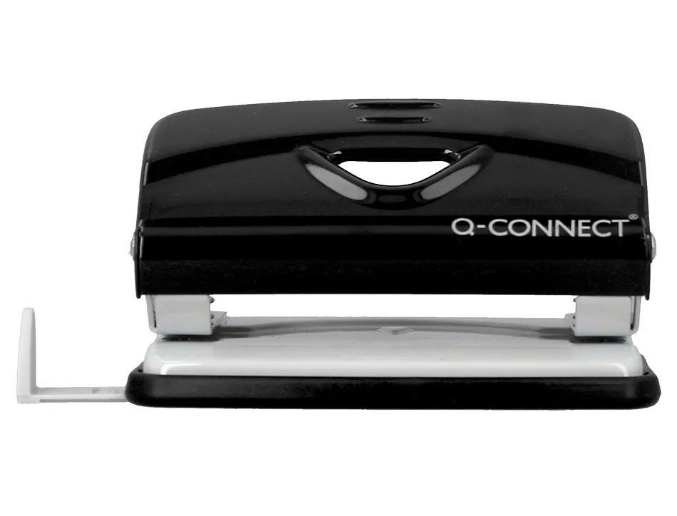 Perforateur q-connect kf14214 2 trous ouverture 1mm capacite 10 feuilles coloris noir