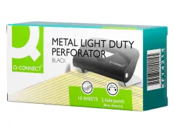 Perforateur q-connect kf14214 2 trous ouverture 1mm capacite 10 feuilles coloris noir