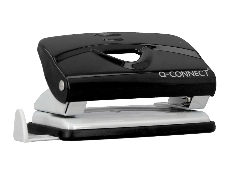 Perforateur q-connect kf14214 2 trous ouverture 1mm capacite 10 feuilles coloris noir