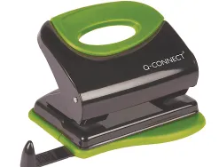 Perforateur q-connect métallique capacité perforation 30f 2 trous coloris attractifs noir/vert 117x105mm