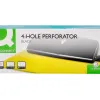 Perforateur q-connect métal et plastique capacité perforation 16f 4 trous coloris noir 280x110mm