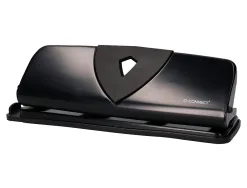 Perforateur q-connect métal et plastique capacité perforation 16f 4 trous coloris noir 280x110mm