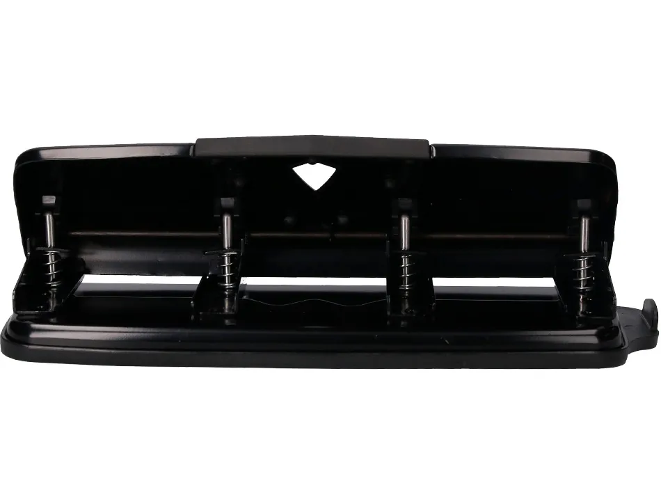 Perforateur q-connect métal et plastique capacité perforation 16f 4 trous coloris noir 280x110mm