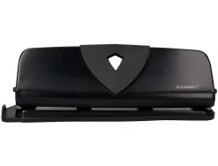 Perforateur q-connect métal et plastique capacité perforation 16f 4 trous coloris noir 280x110mm