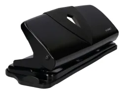 Perforateur q-connect métal et plastique capacité perforation 16f 4 trous coloris noir 280x110mm